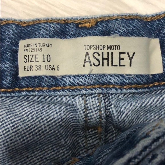 Topshop Moto Ashley high waist distressed size 10 - Picture 8 of 14